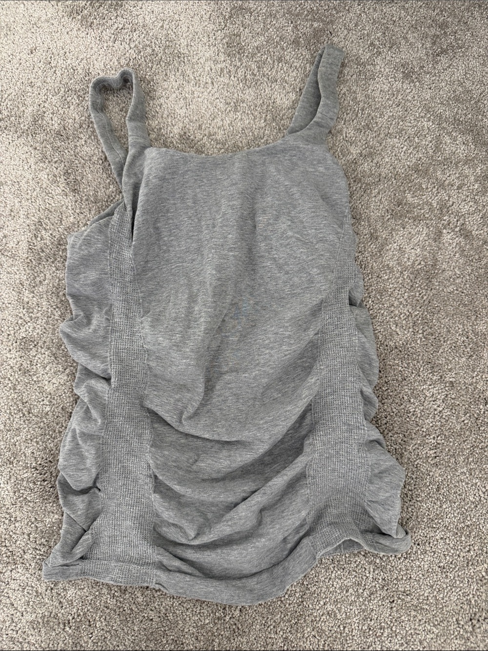 Athleta Light Gray Ruched Knit Camisole
